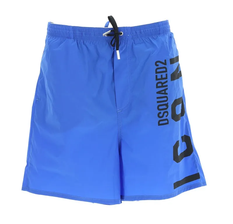 Dsquared2 Logo Printed Straight Leg Swim Shorts