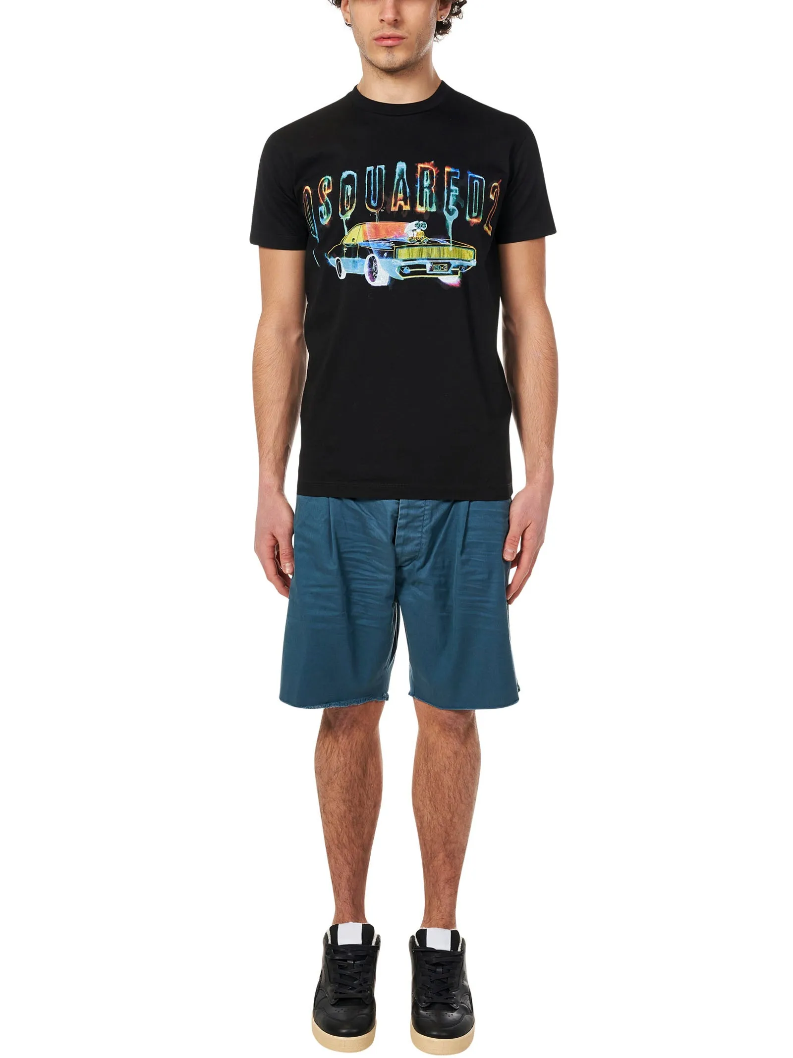 Dsquared2 Logo Tape Knee-Length Shorts