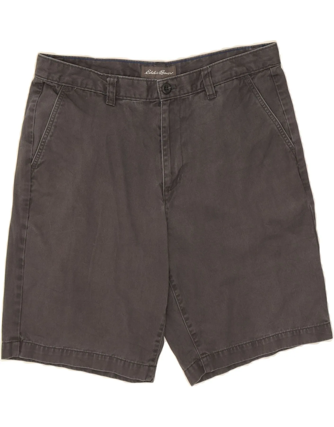 EDDIE BAUER Mens Chino Shorts W34 Large Grey Cotton
