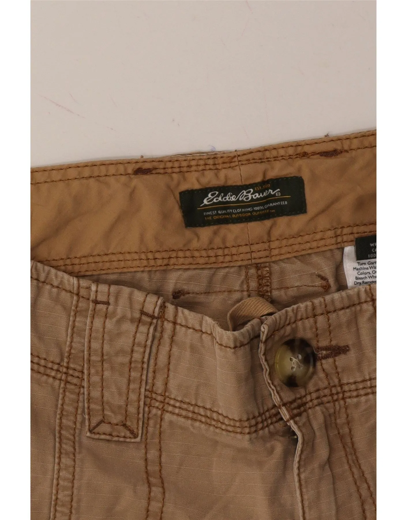 EDDIE BAUER Womens Chino Shorts US 4 Small W32 Brown Cotton