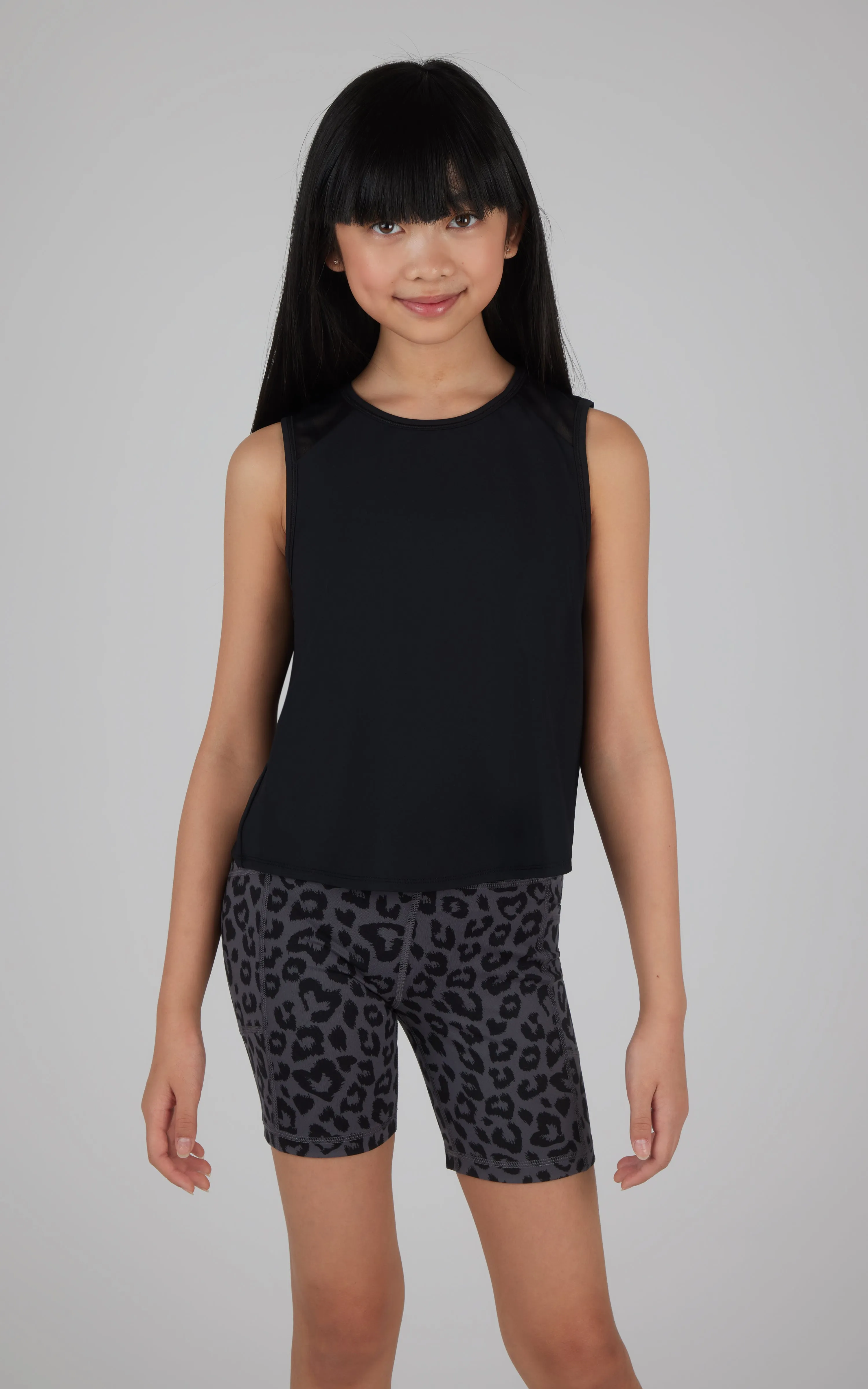 Girls 2 PC Lux Tank   Bike Short Set