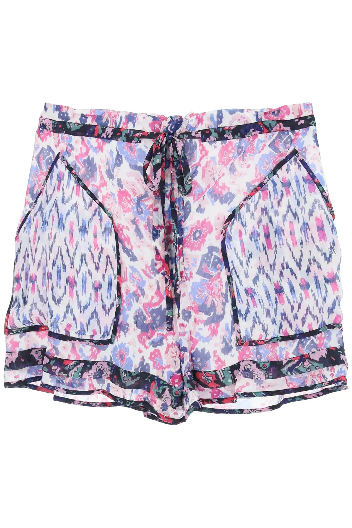 Isabel Marant Étoile Abstract Pattern Drawstring Mini Shorts