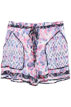 Isabel Marant Étoile Abstract Pattern Drawstring Mini Shorts