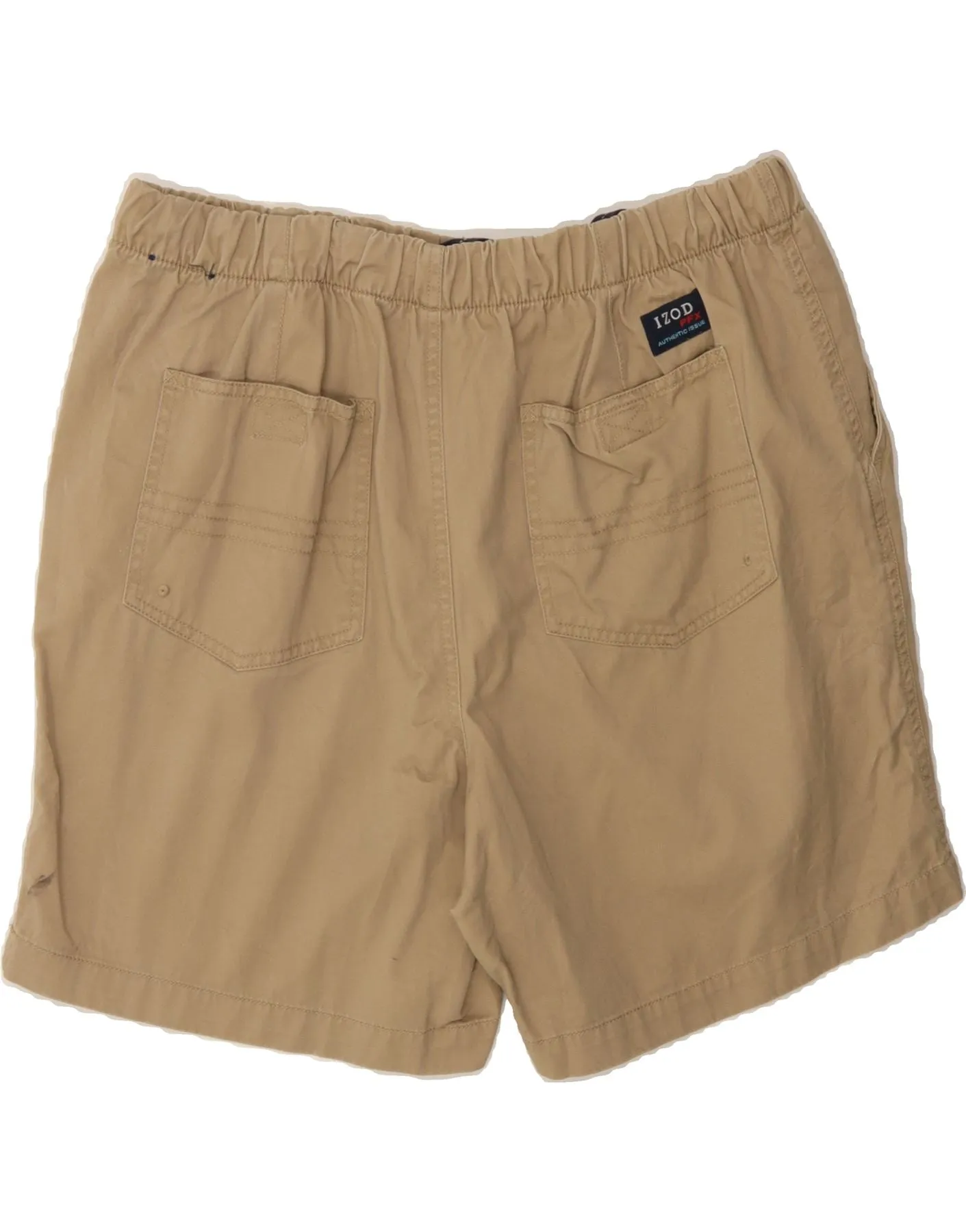 IZOD Mens Chino Shorts Large W34  Beige Cotton