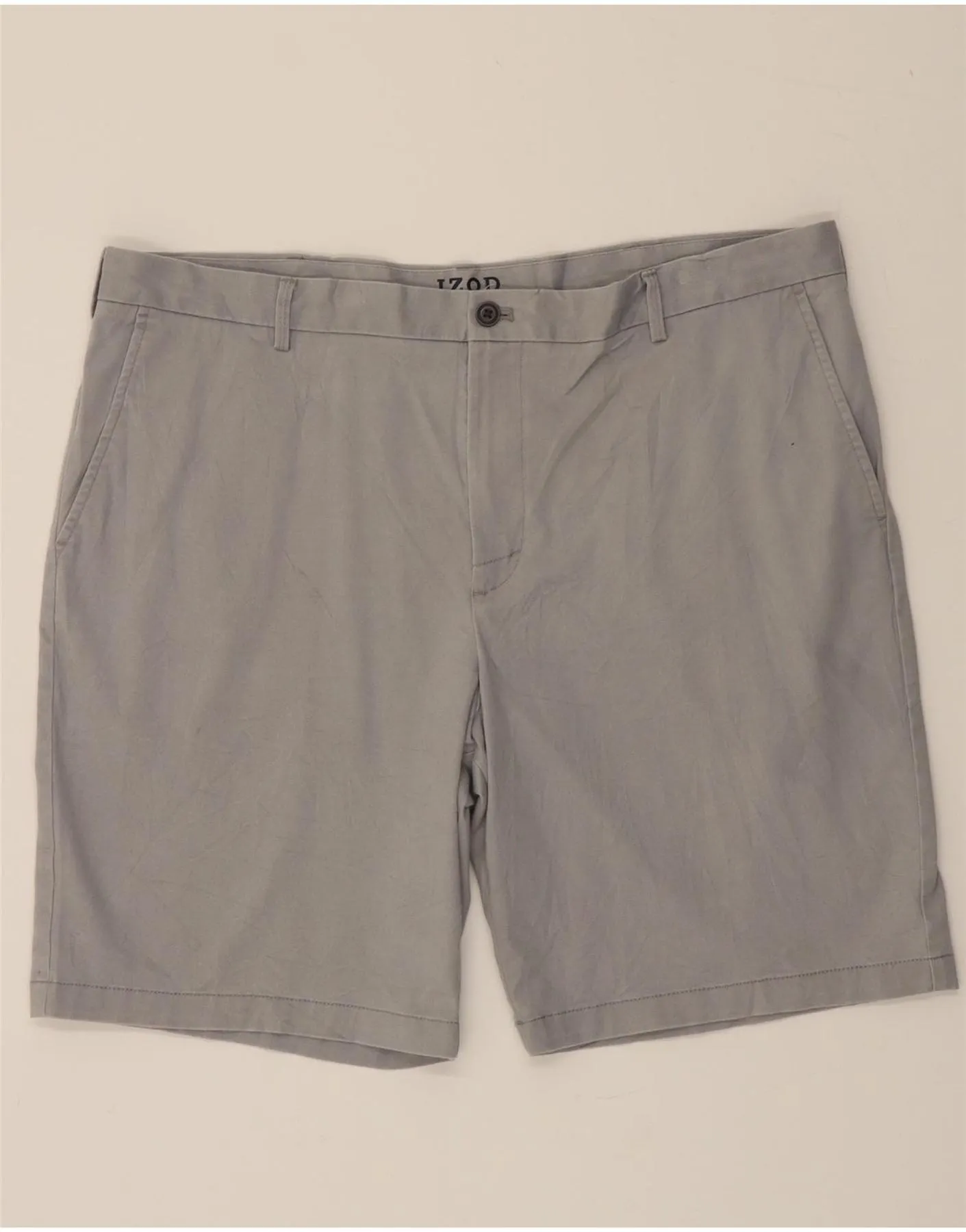 IZOD Mens Izod Chino Shorts W40 XL Grey Cotton