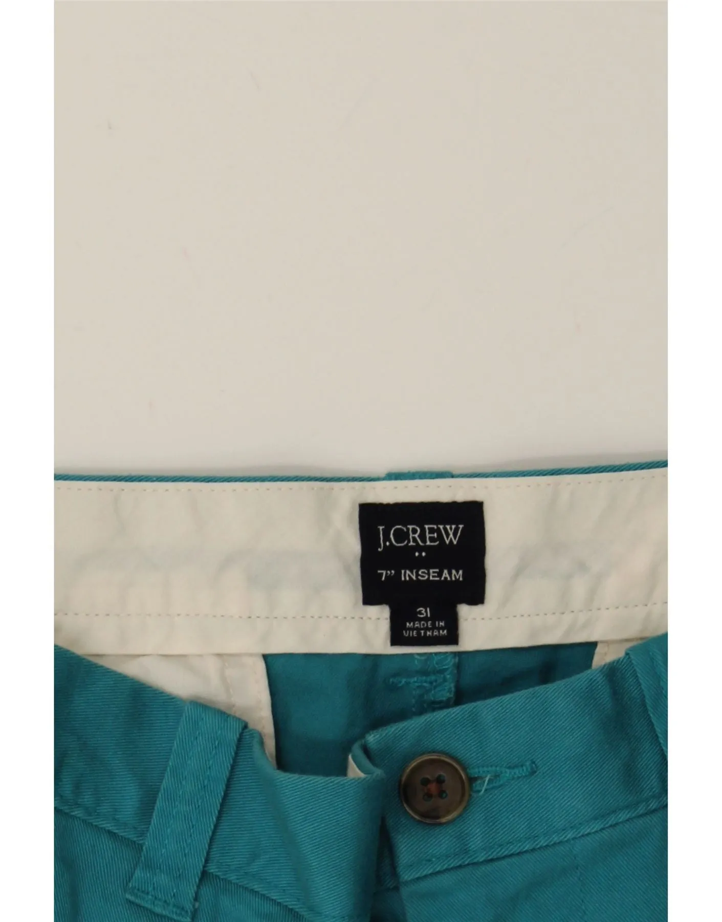 J. CREW Womens Chino Shorts W31 Medium Blue Cotton