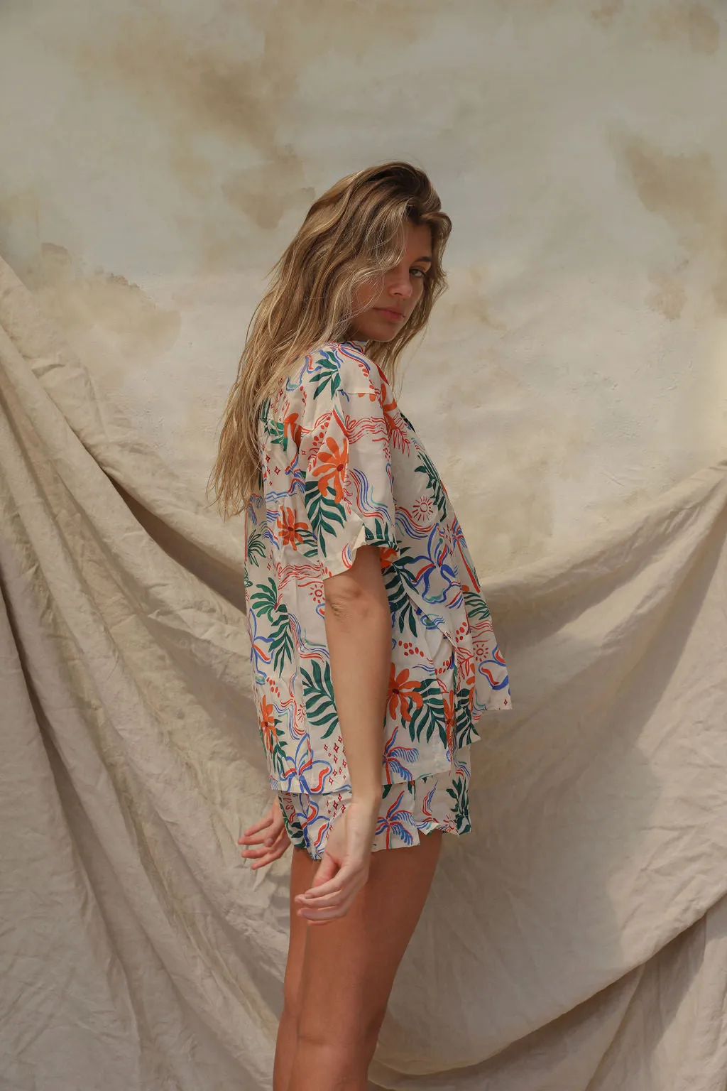 Melba Linen Short - Island Hop