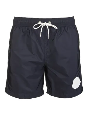 Moncler Logo Patch Drawstring Swim Shorts