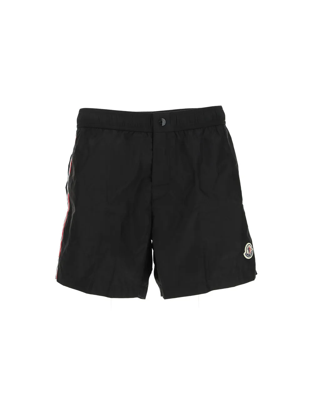 Moncler Logo Patch Drawstring Swim Shorts