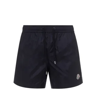 Moncler Logo Patch Drawstring Swim Shorts