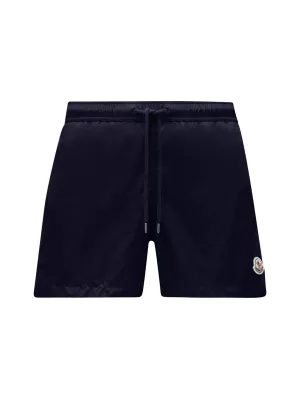 Moncler Logo Patch Drawstring Swim Shorts