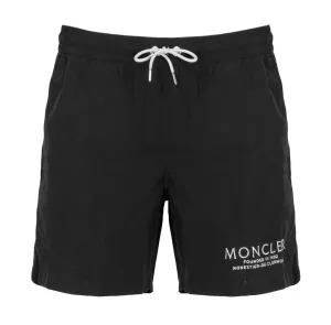 Moncler Logo Printed Drawstring Swim Shorts