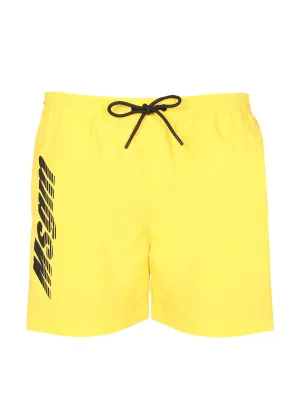 MSGM Logo Printed Swim Shorts