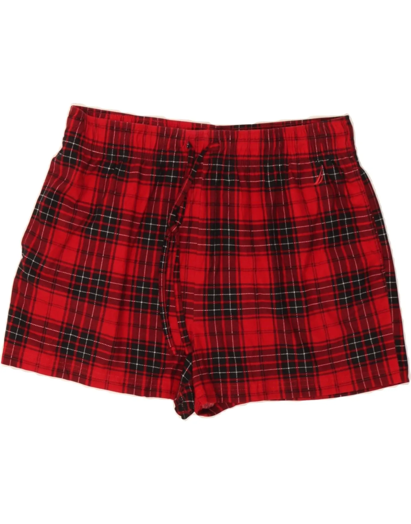 NAUTICA Womens Sport Shorts Large  Red Check Polyester