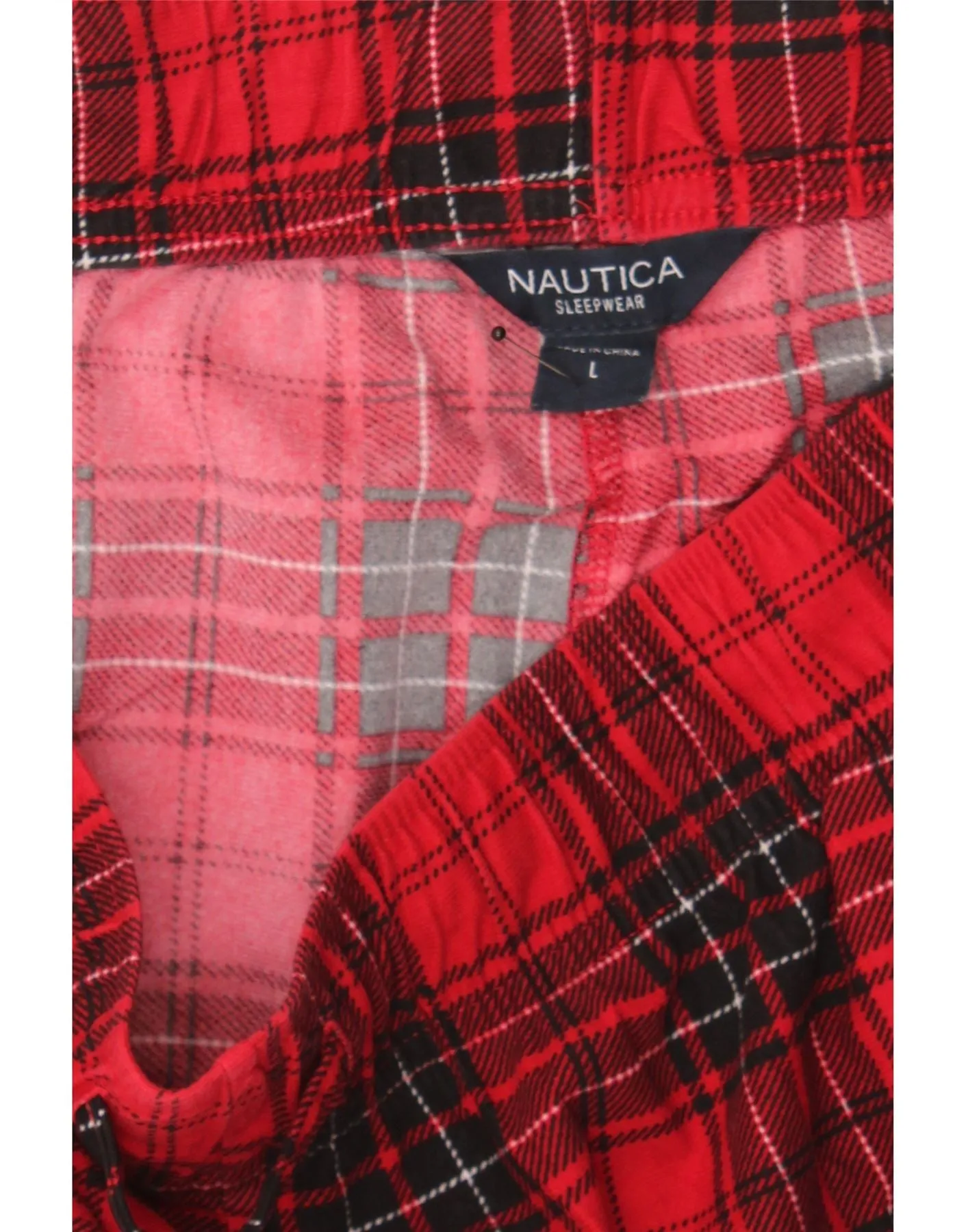 NAUTICA Womens Sport Shorts Large  Red Check Polyester