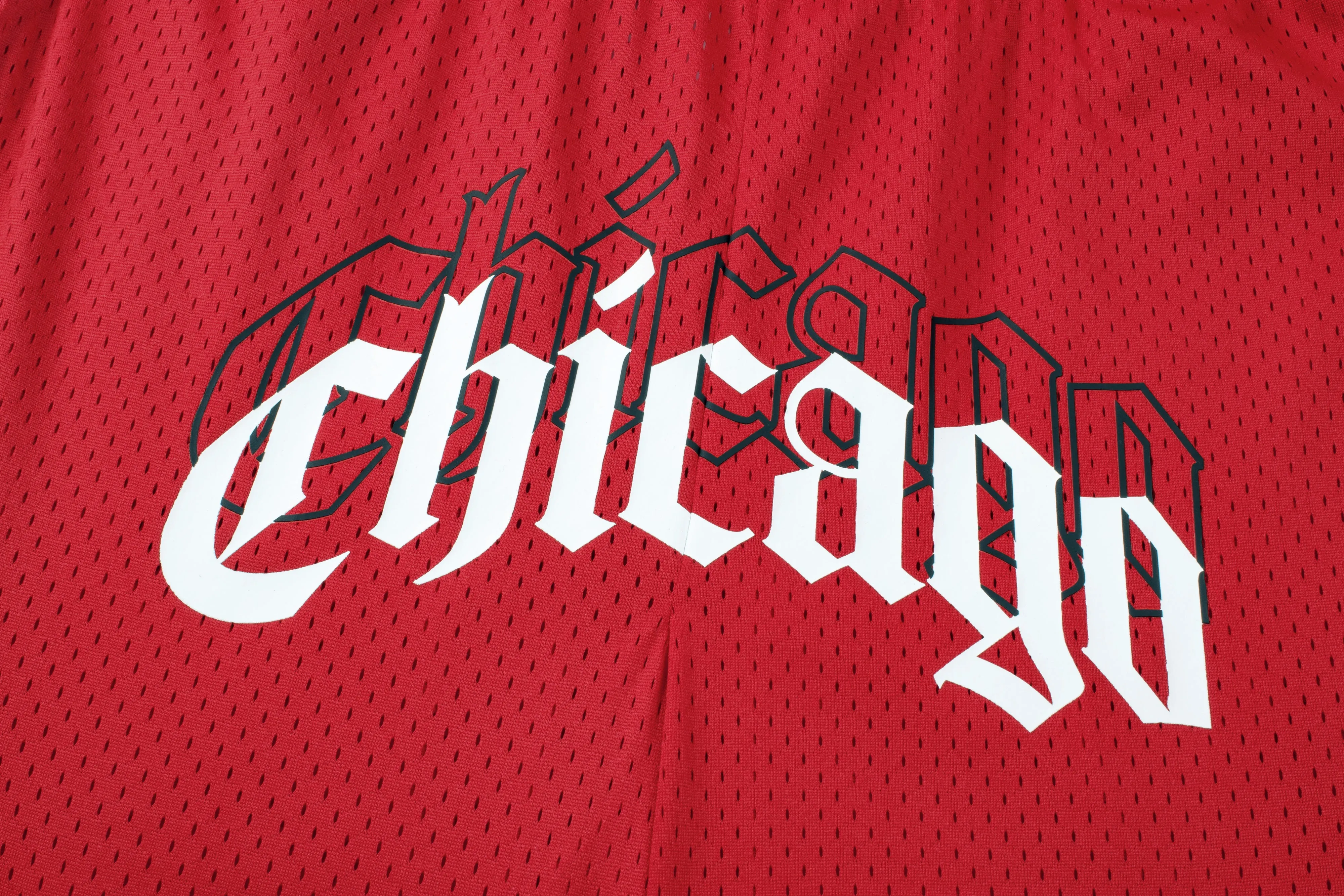 NBA Front Arch Print Regular Fit Mesh Short - Chicago Bulls