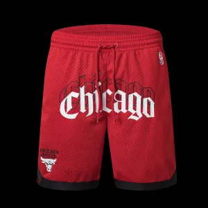 NBA Front Arch Print Regular Fit Mesh Short - Chicago Bulls
