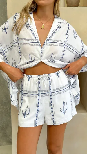 Nevada Shorts - White/Blue