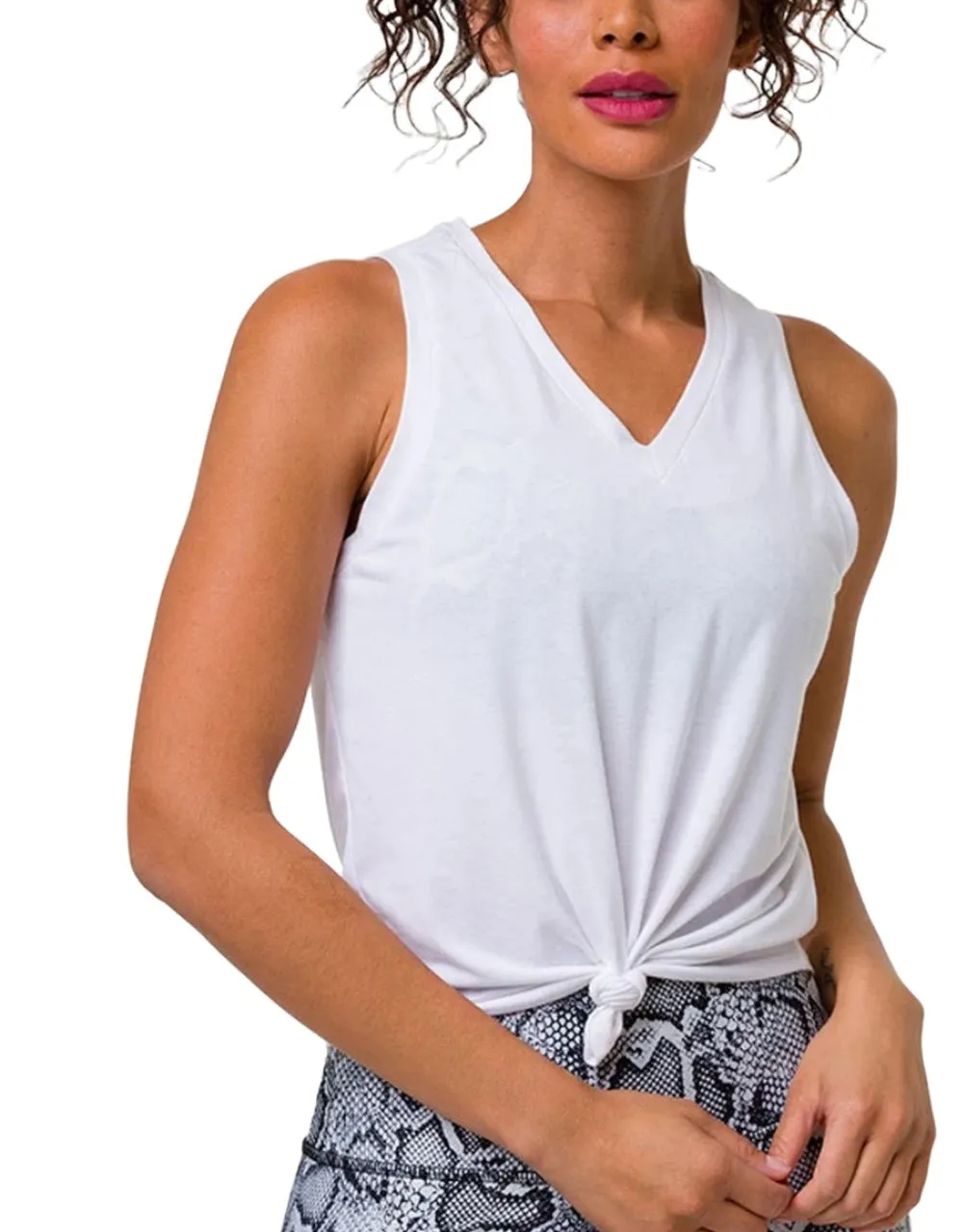 Onzie Flow Knot Tee V Neck 3774
