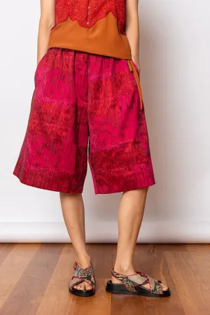 Pomy Jacquard Shorts - Fuchsia