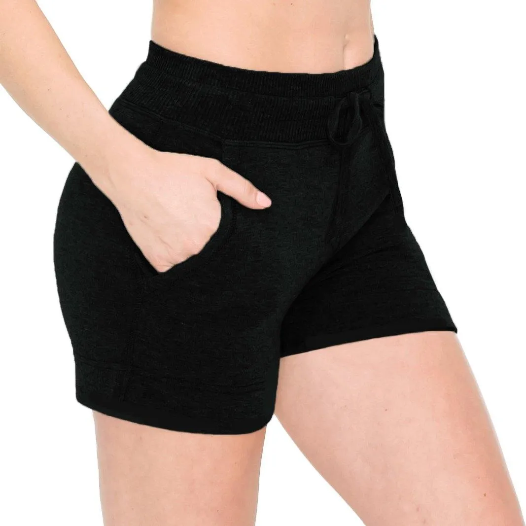 Premium French Terry Short - 3" Shorts for Women Casual Summer for Lounge and Beach Wear