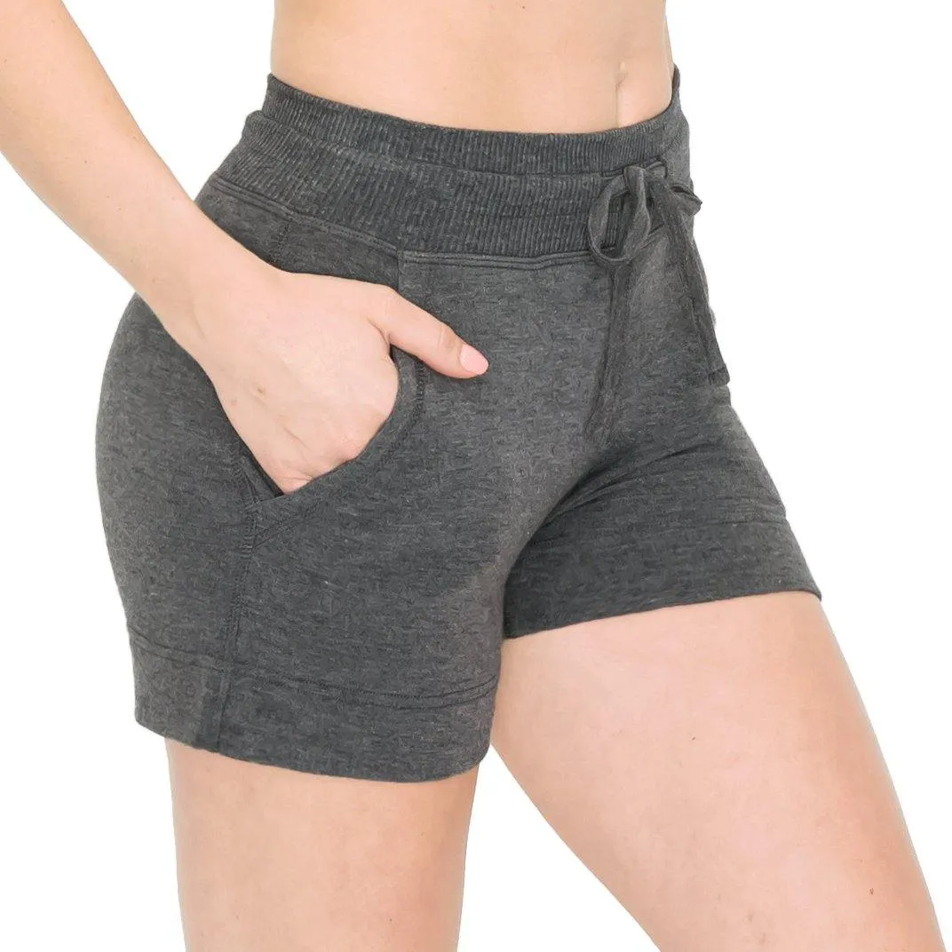 Premium French Terry Short - 3" Shorts for Women Casual Summer for Lounge and Beach Wear