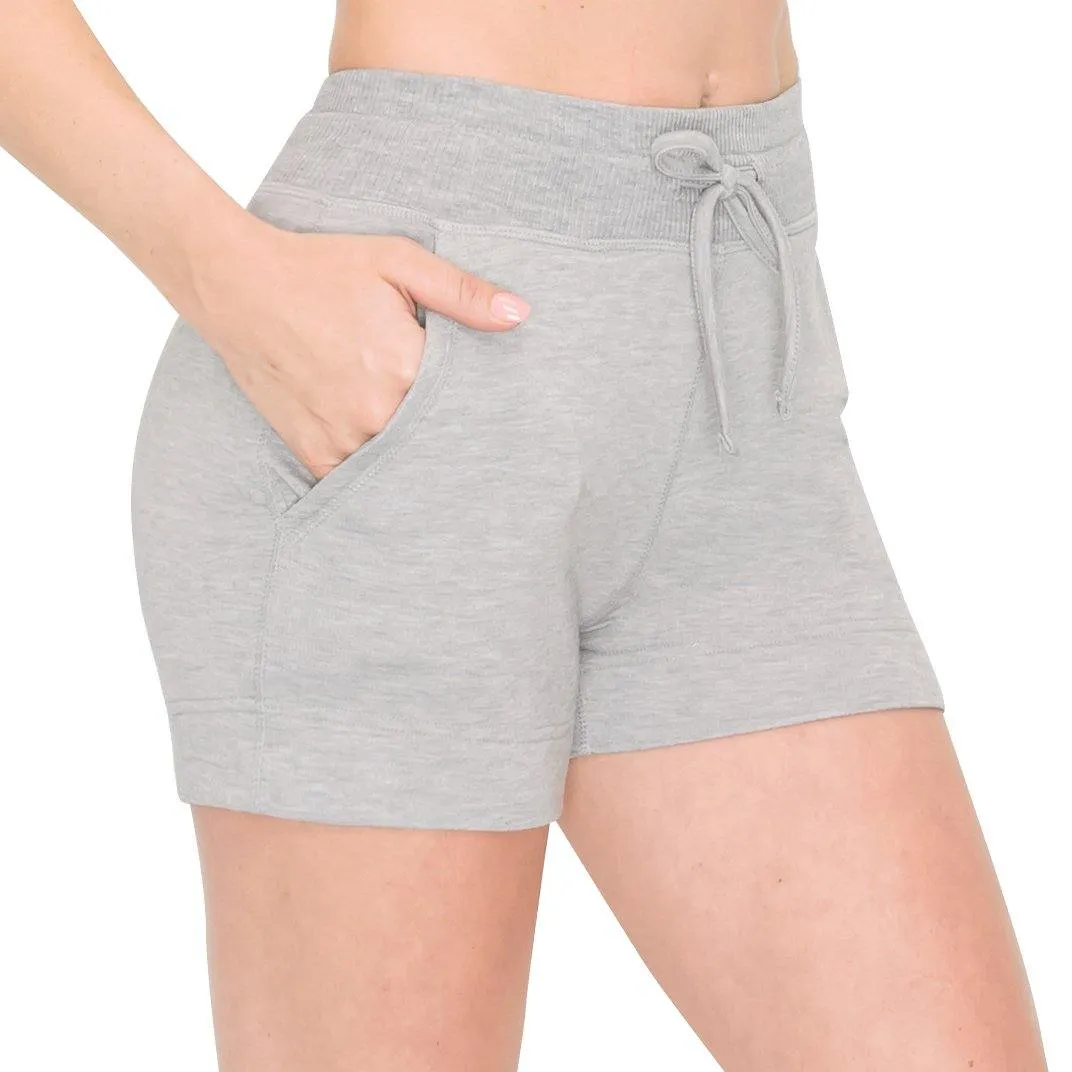 Premium French Terry Short - 3" Shorts for Women Casual Summer for Lounge and Beach Wear