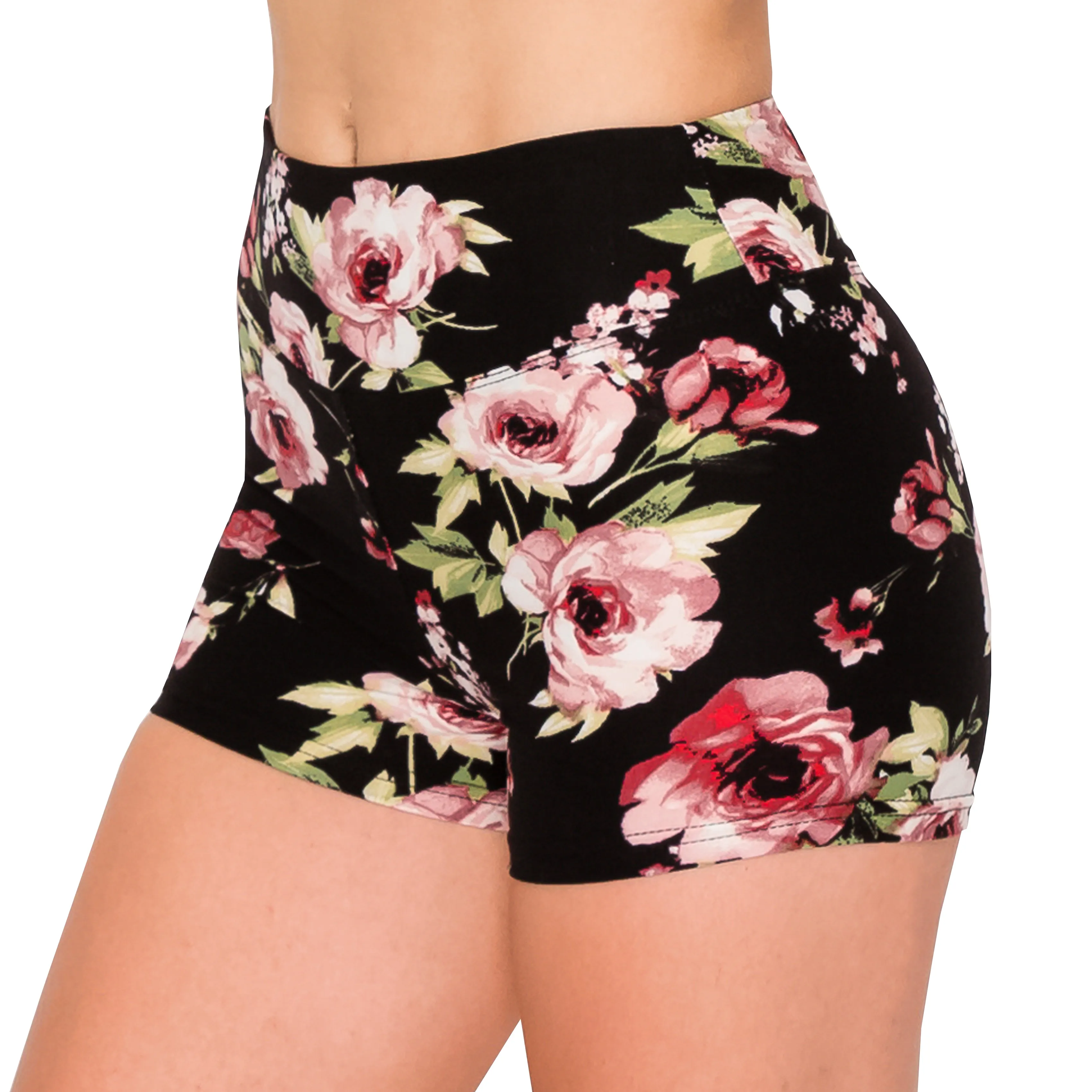 Print Design Yoga Shorts - 3" Waistband