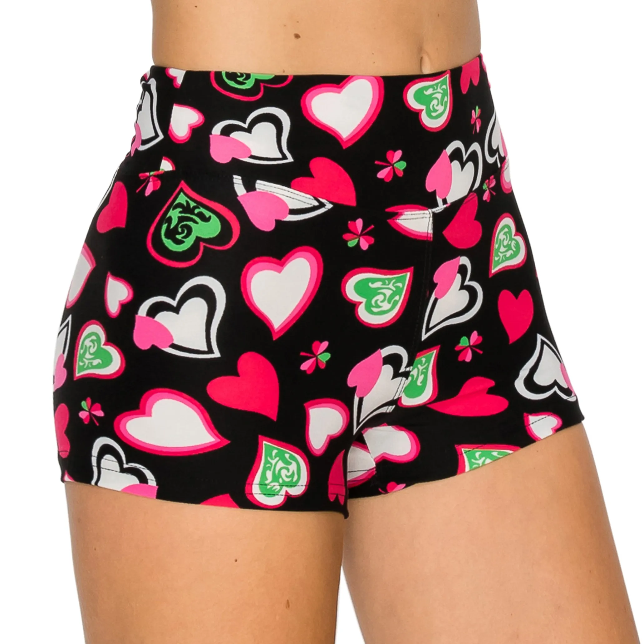 Print Design Yoga Shorts - 3" Waistband