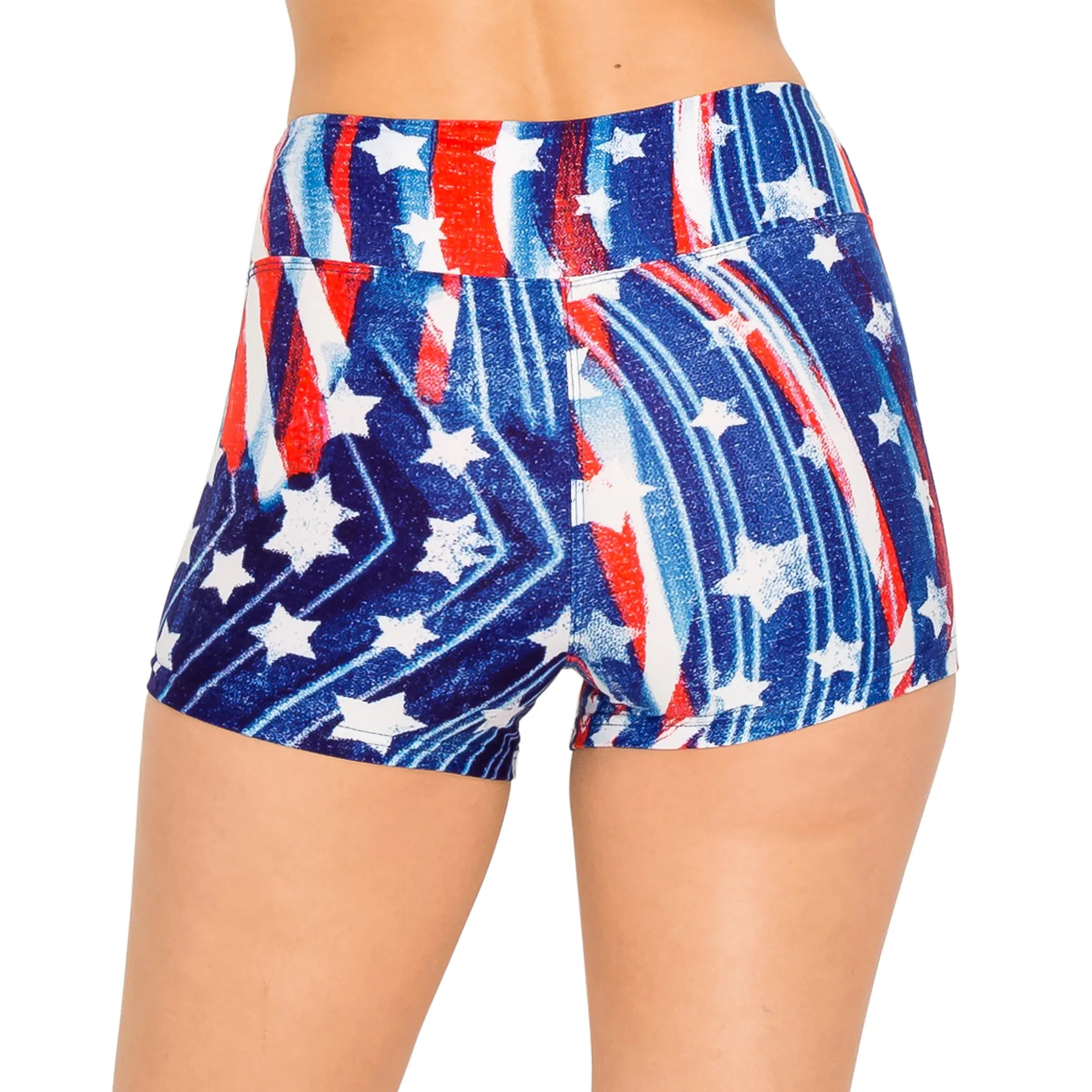 Print Design Yoga Shorts - 3" Waistband