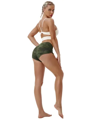 Printed Booty Tall Size Shorts green brushcamo_Tall Size
