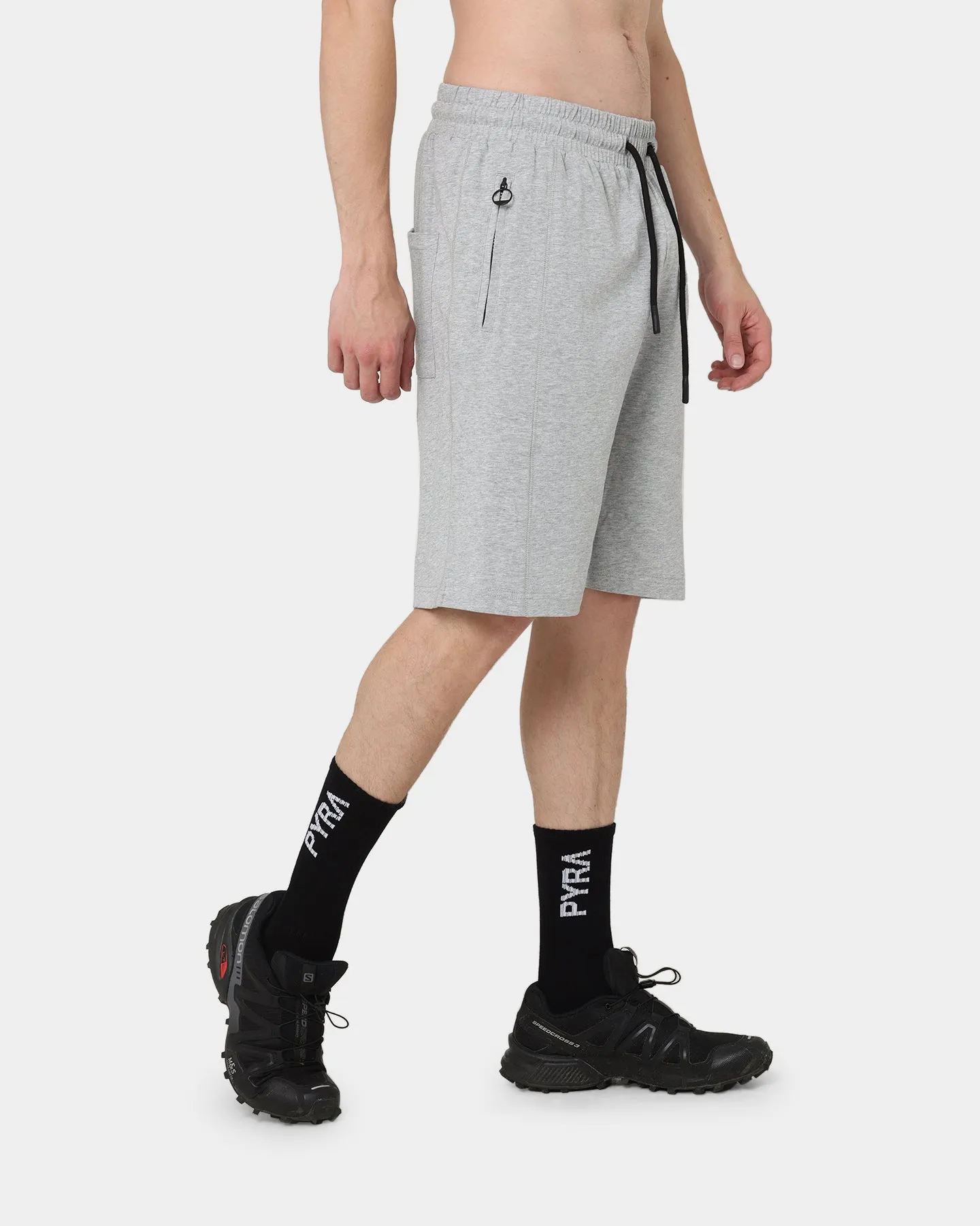 PYRA Minds Jersey Shorts Grey Marle