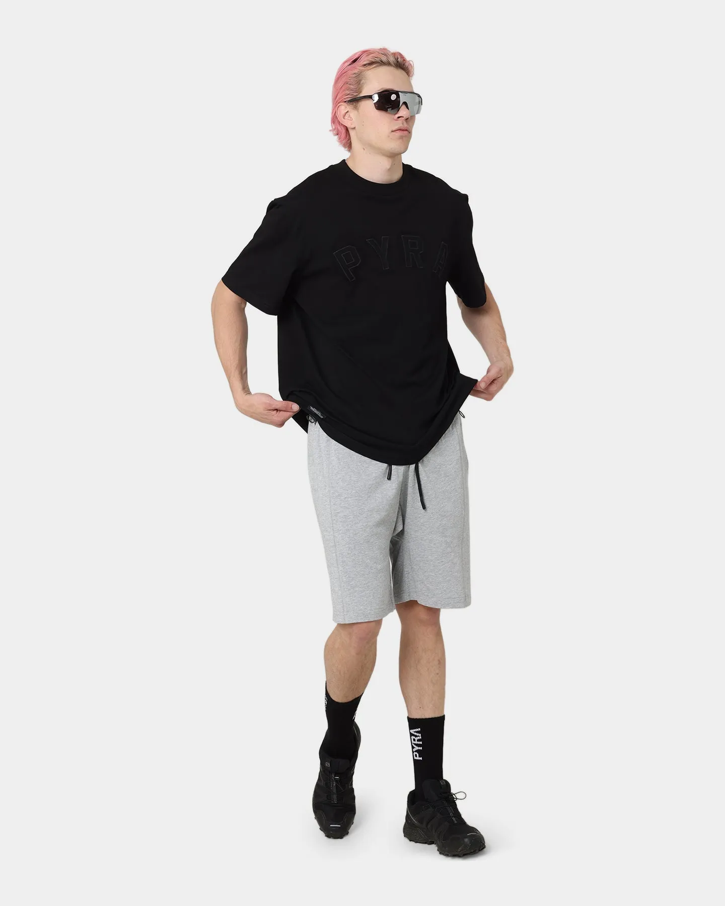PYRA Minds Jersey Shorts Grey Marle