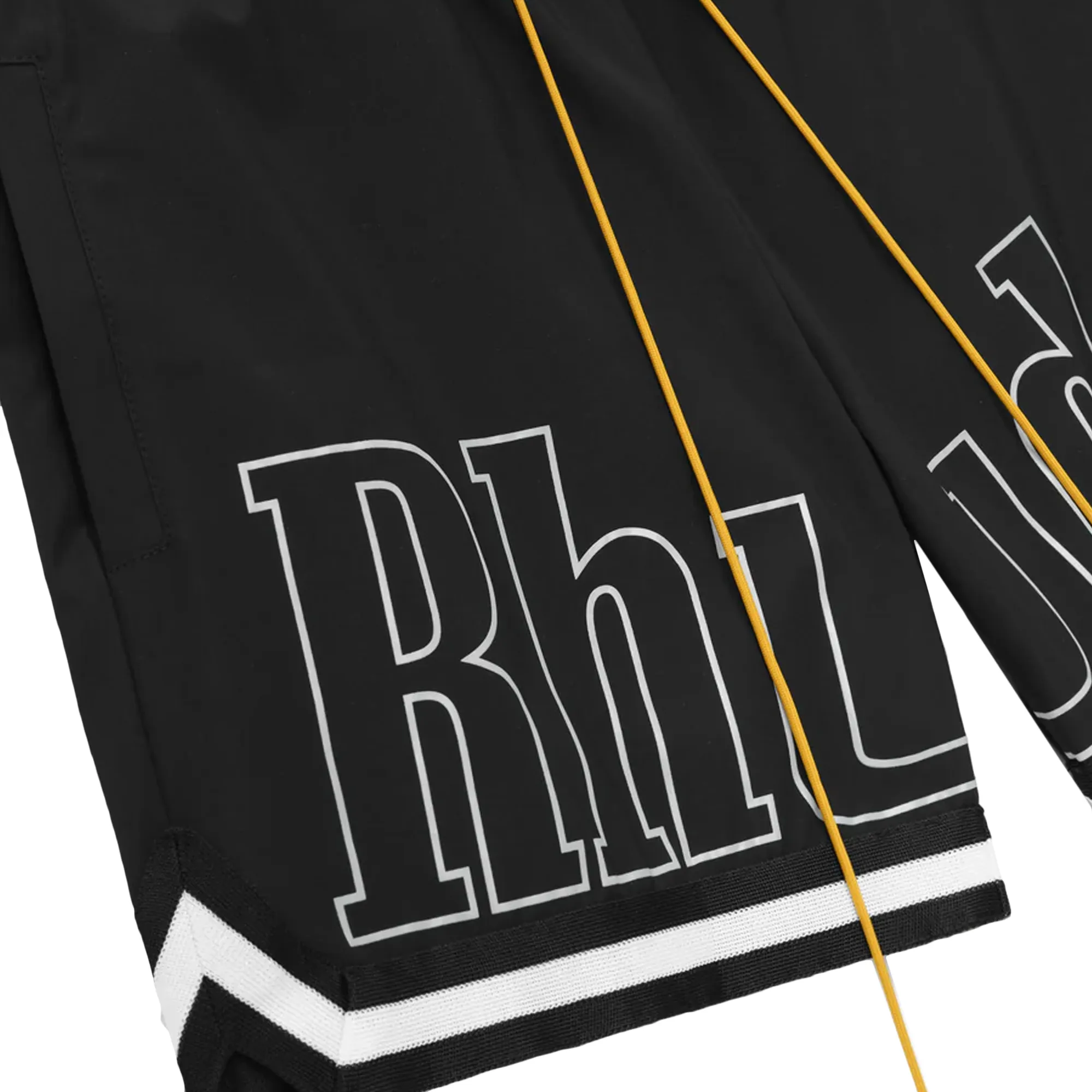 R H U D E Logo Basketball Swim Shorts Black/White