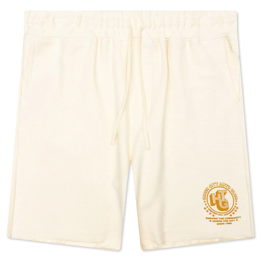 Race Herringbone Short - White