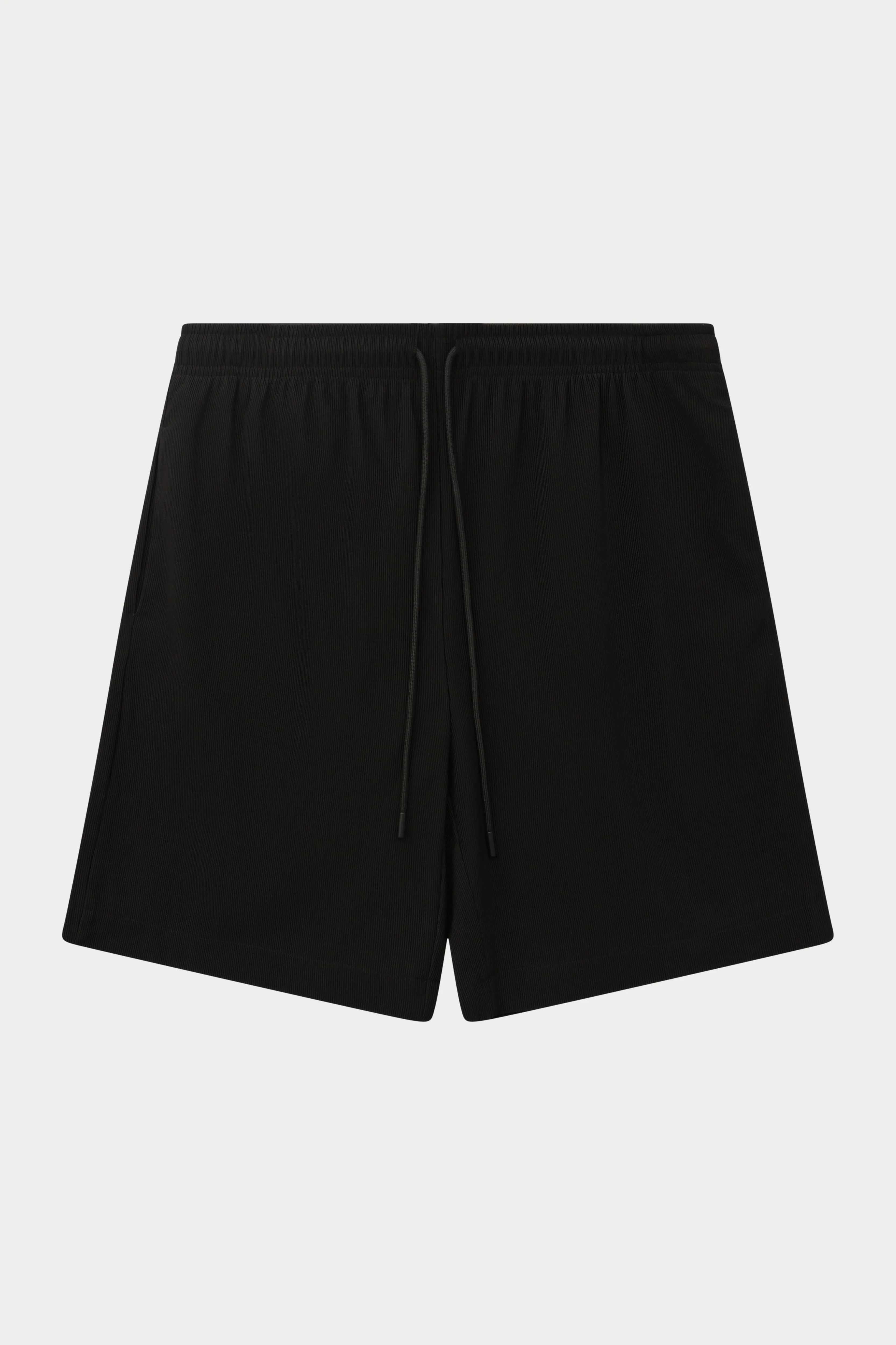 RIBBED SHORTS - BLACK