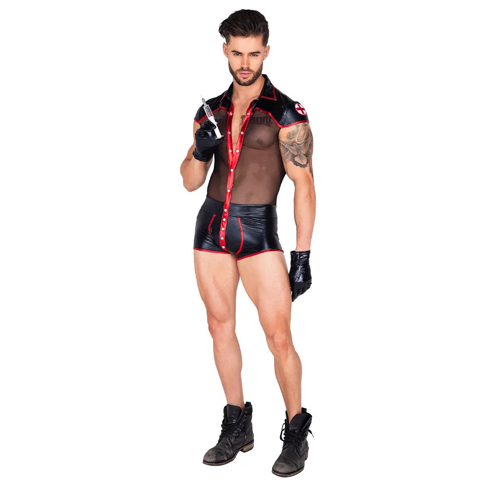 Roma Pandemic Hunk Dark Doctor Jumpsuit Costume