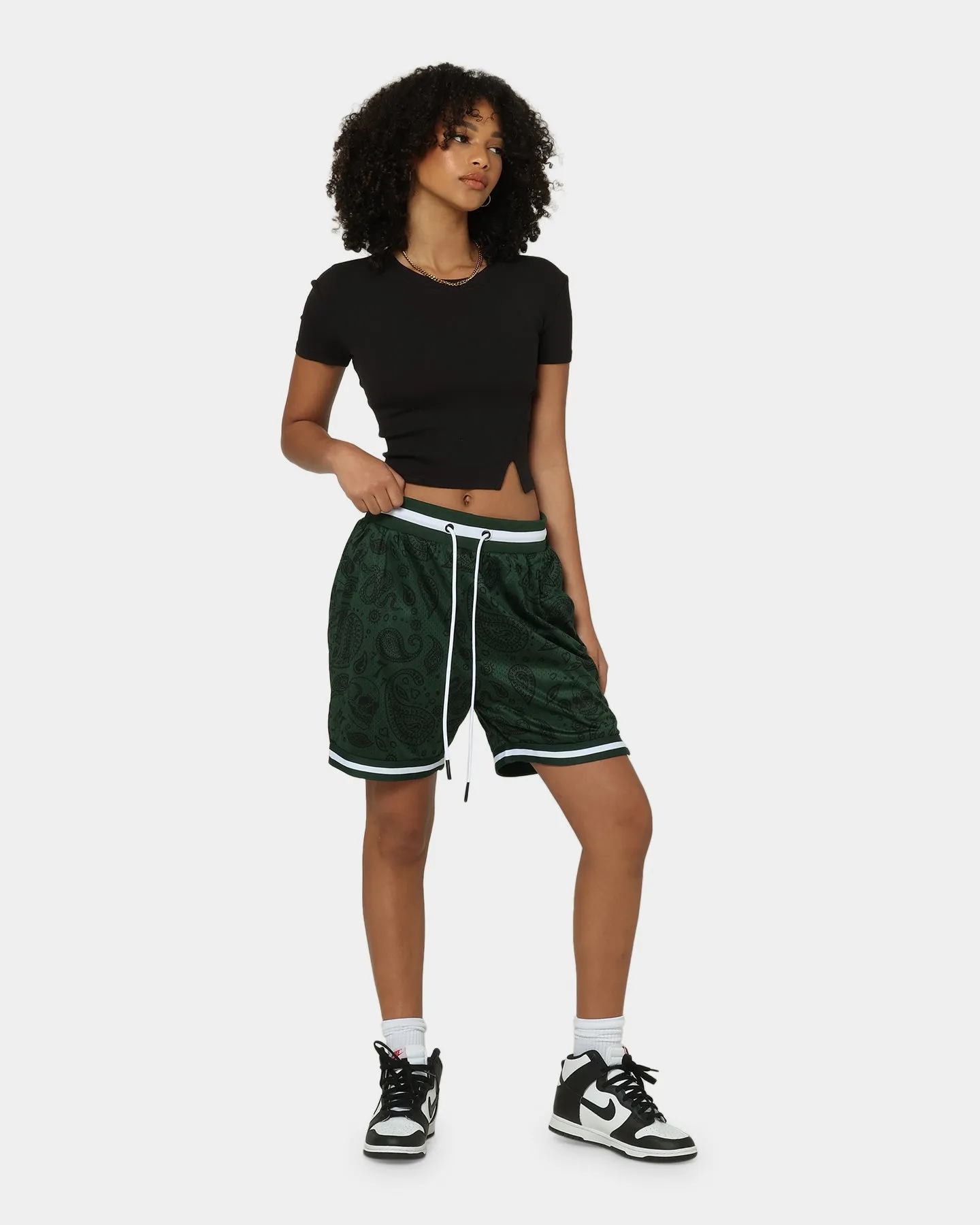 Saint Morta Paisley Olympus Ball Shorts Green/White