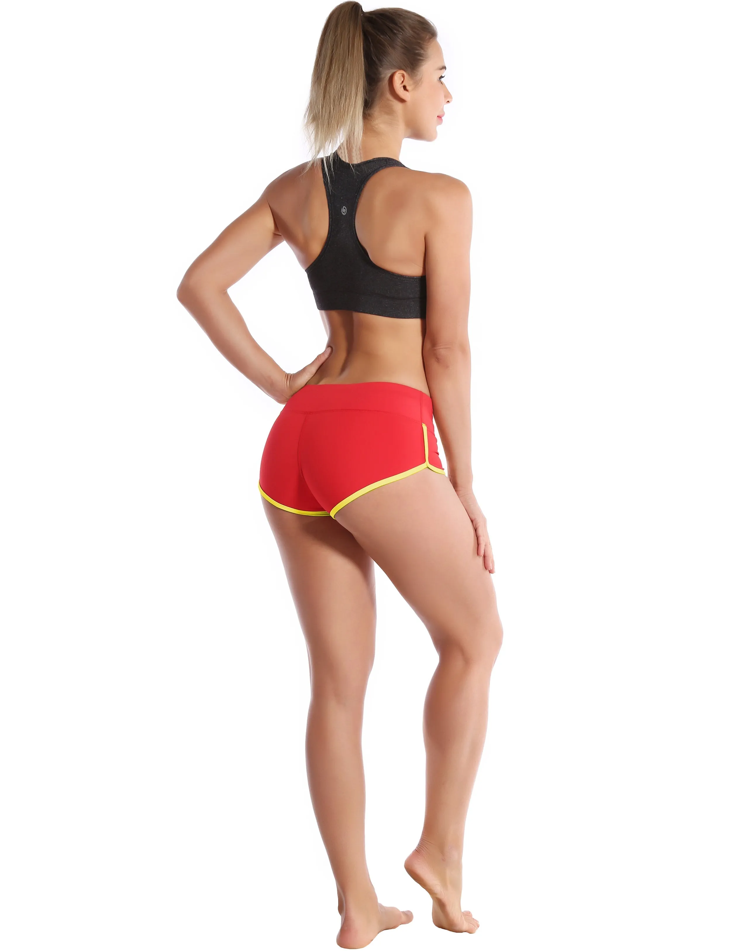 Sexy Booty Jogging Shorts scarlet_fluorescentyellow_Jogging