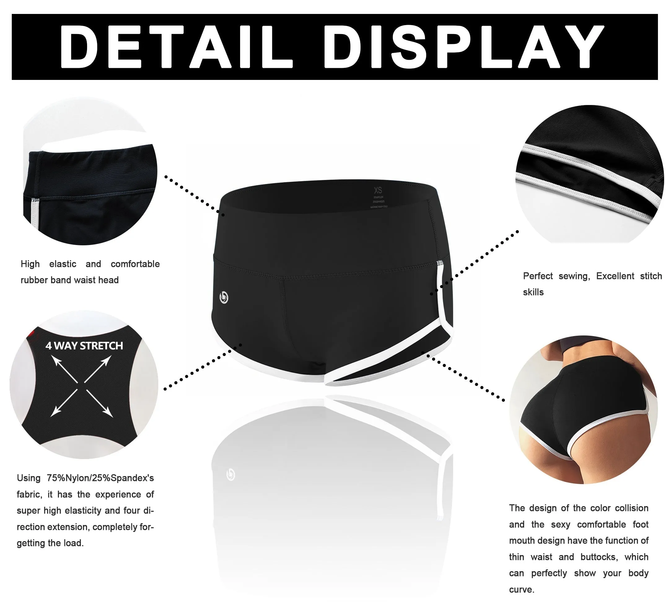 Sexy Booty Tall Size Shorts darknavy_Tall Size