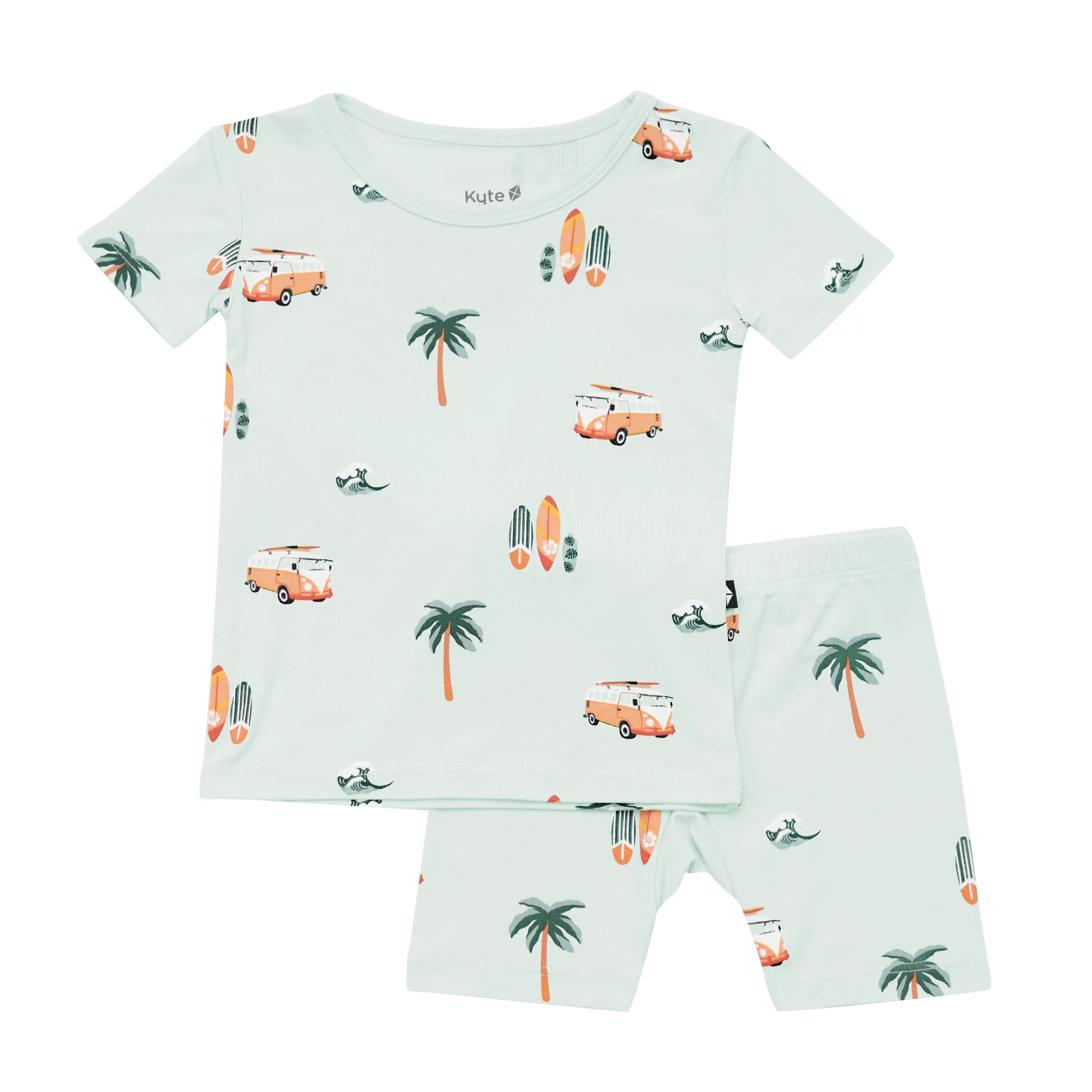 Short Sleeve Pajamas in Dew Surf