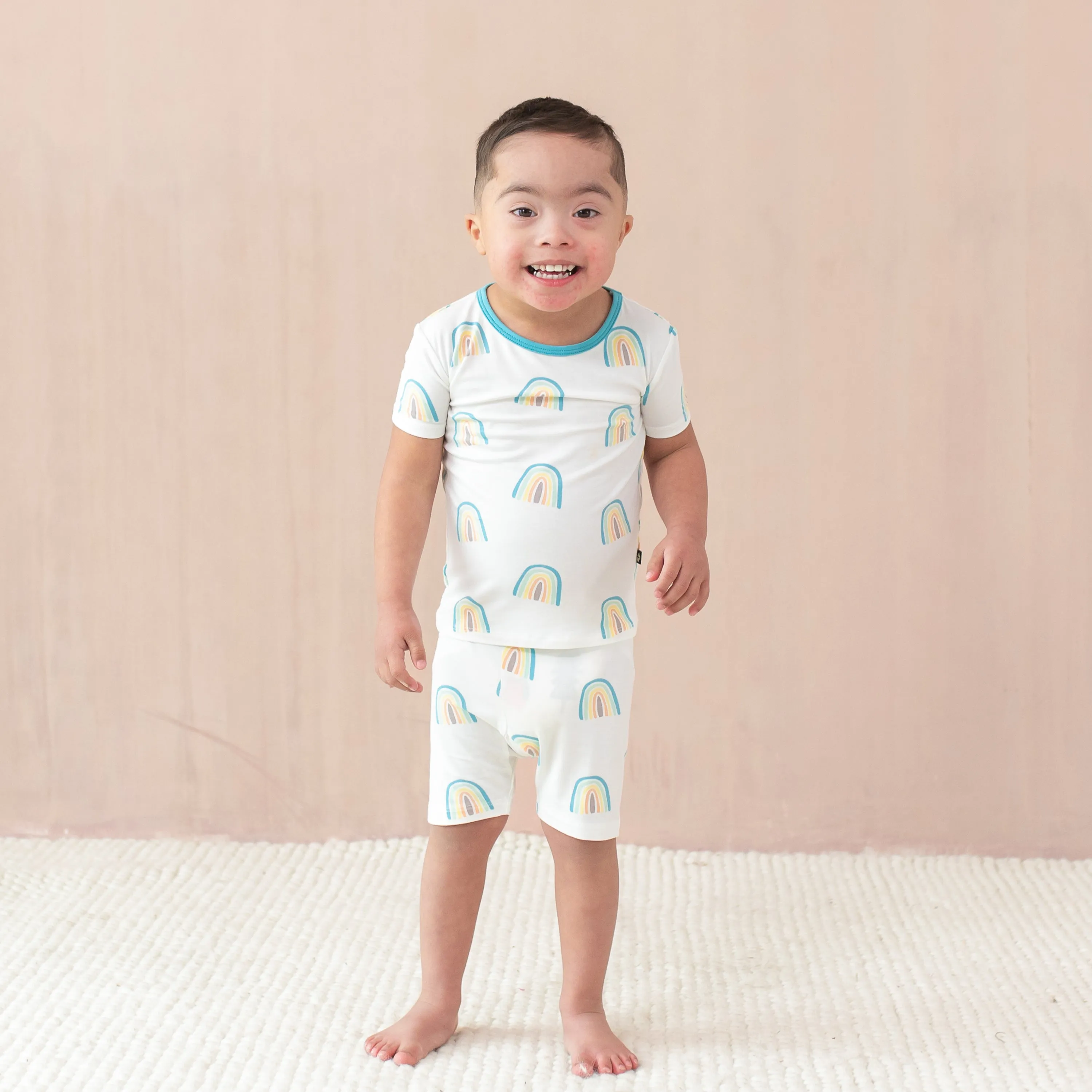 Short Sleeve Pajamas in Makai Rainbow