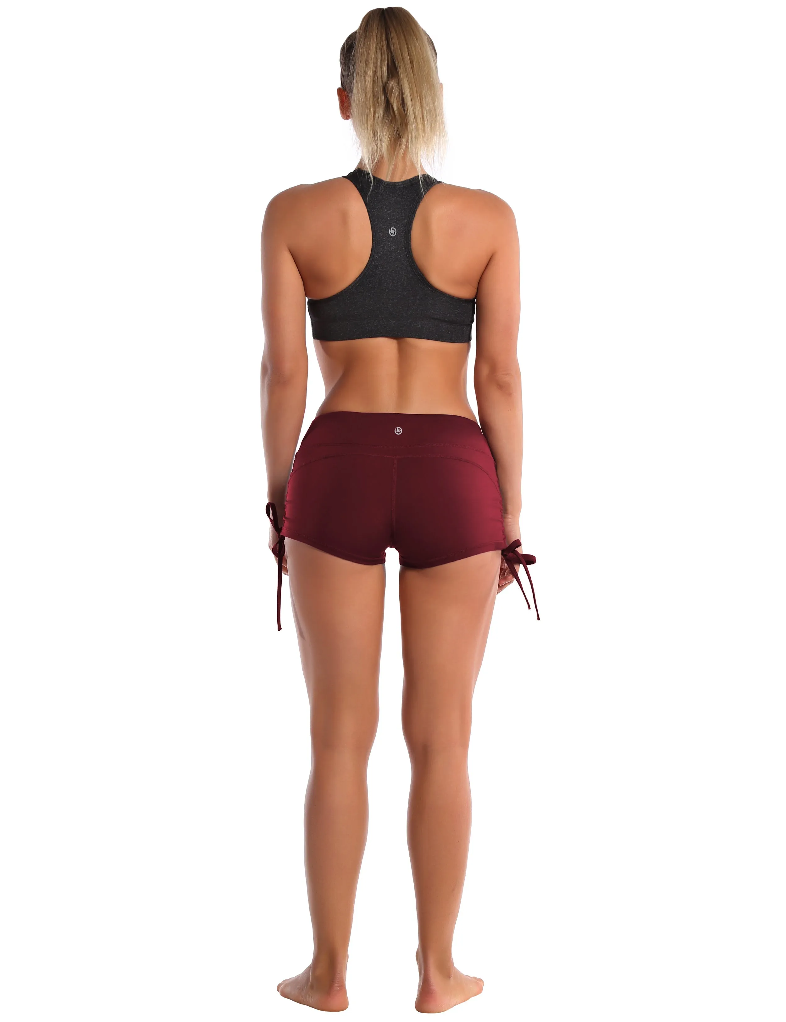 Side Drawstring Hot Shorts cherryred_Tall Size