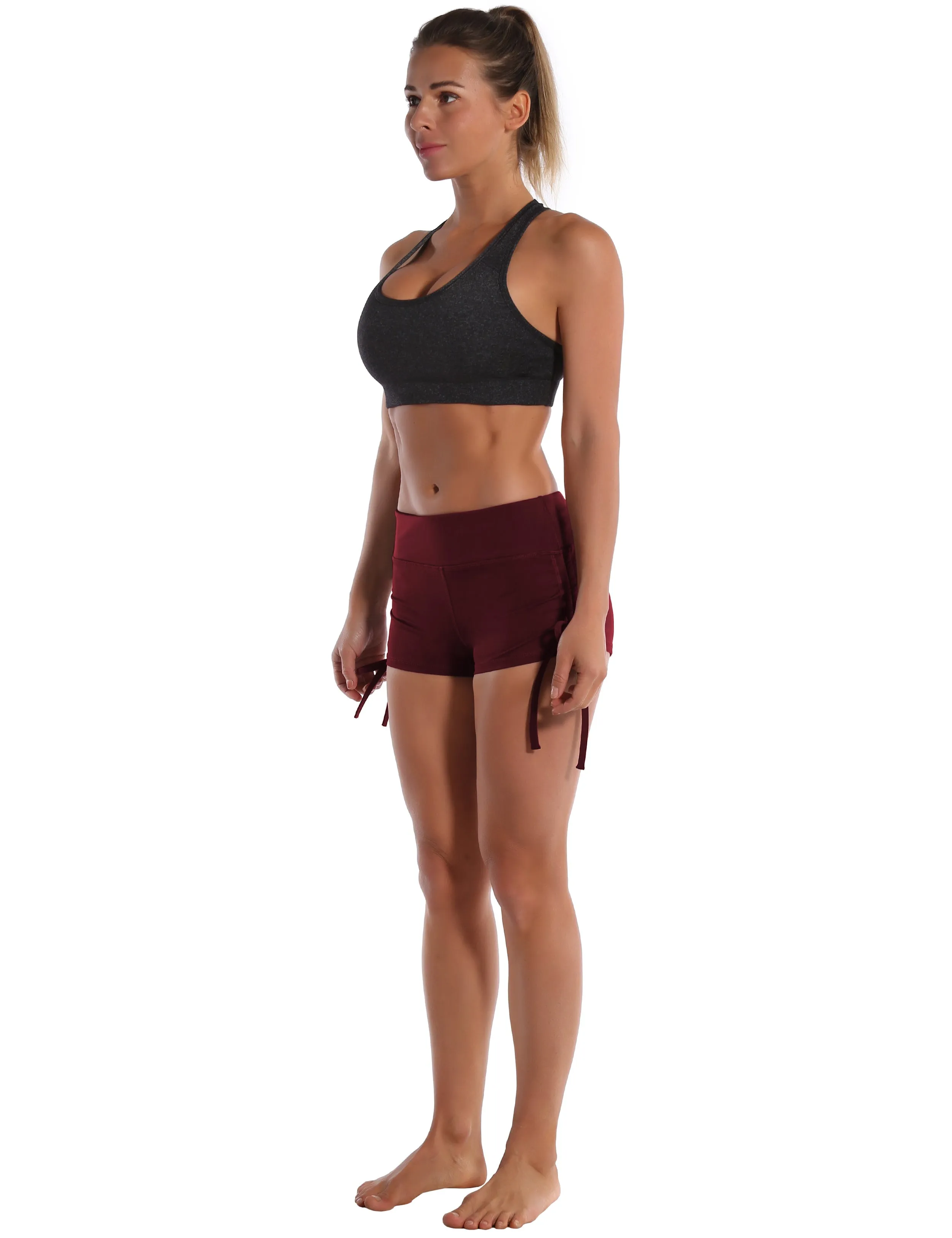 Side Drawstring Hot Shorts cherryred_Tall Size