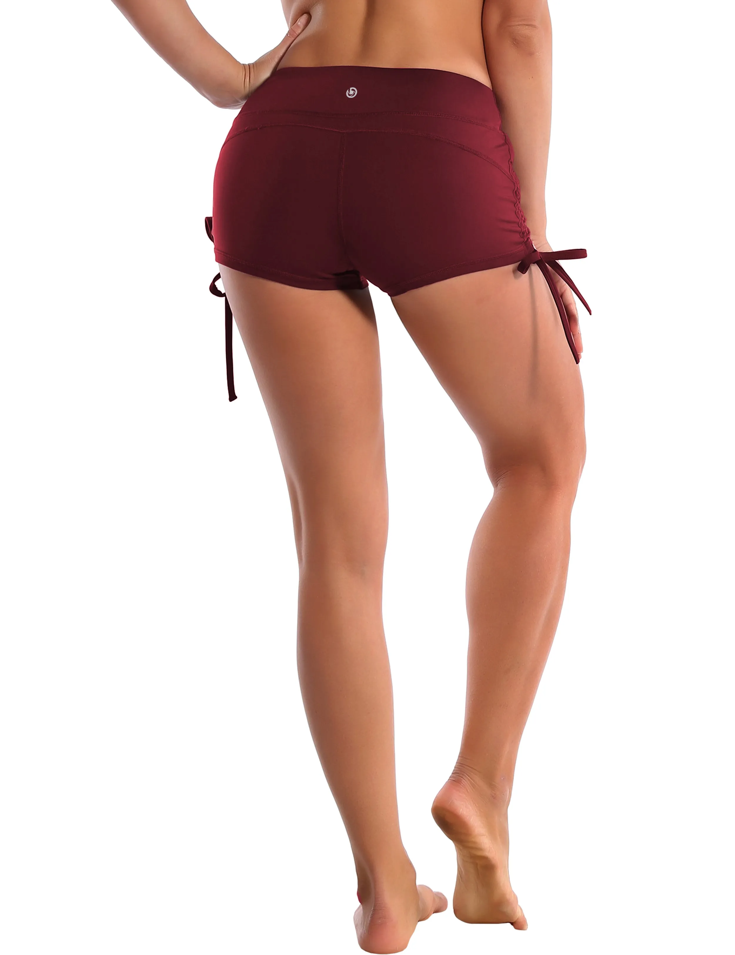 Side Drawstring Hot Shorts cherryred_Tall Size