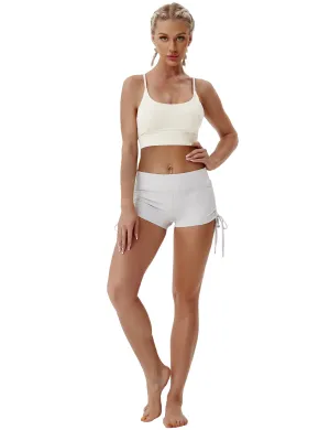 Side Drawstring Hot Shorts lightgray_Tall Size