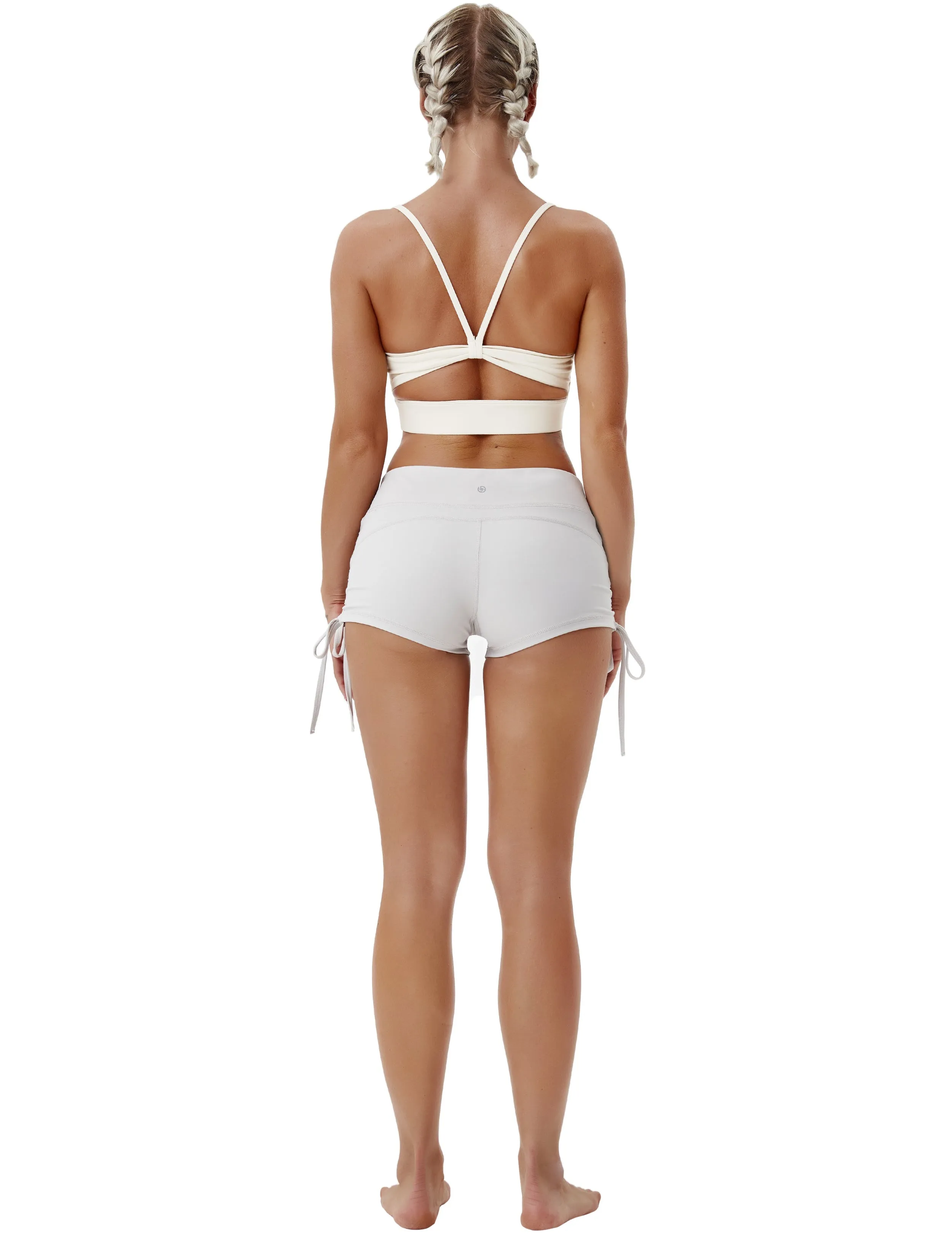 Side Drawstring Hot Shorts lightgray_Tall Size