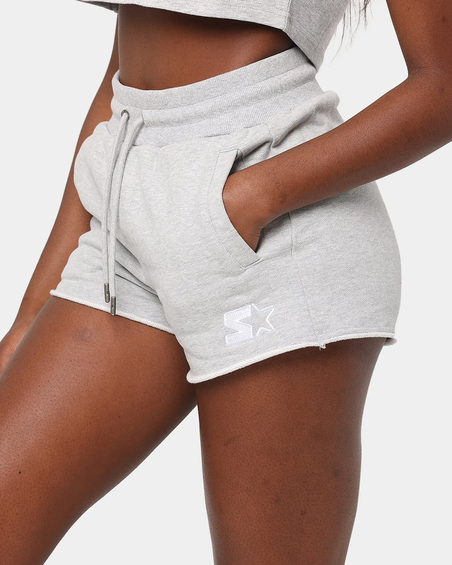 Starter Women's Foundation Track Shorts Grey Marle