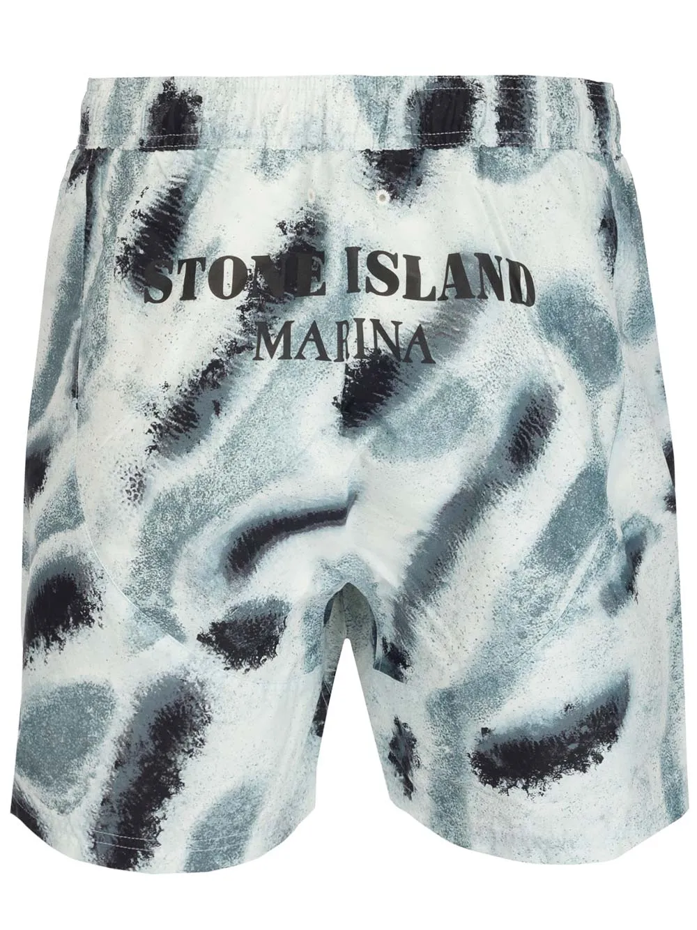 Stone Island Camo-Printed Elasticated Waist Swim Shorts