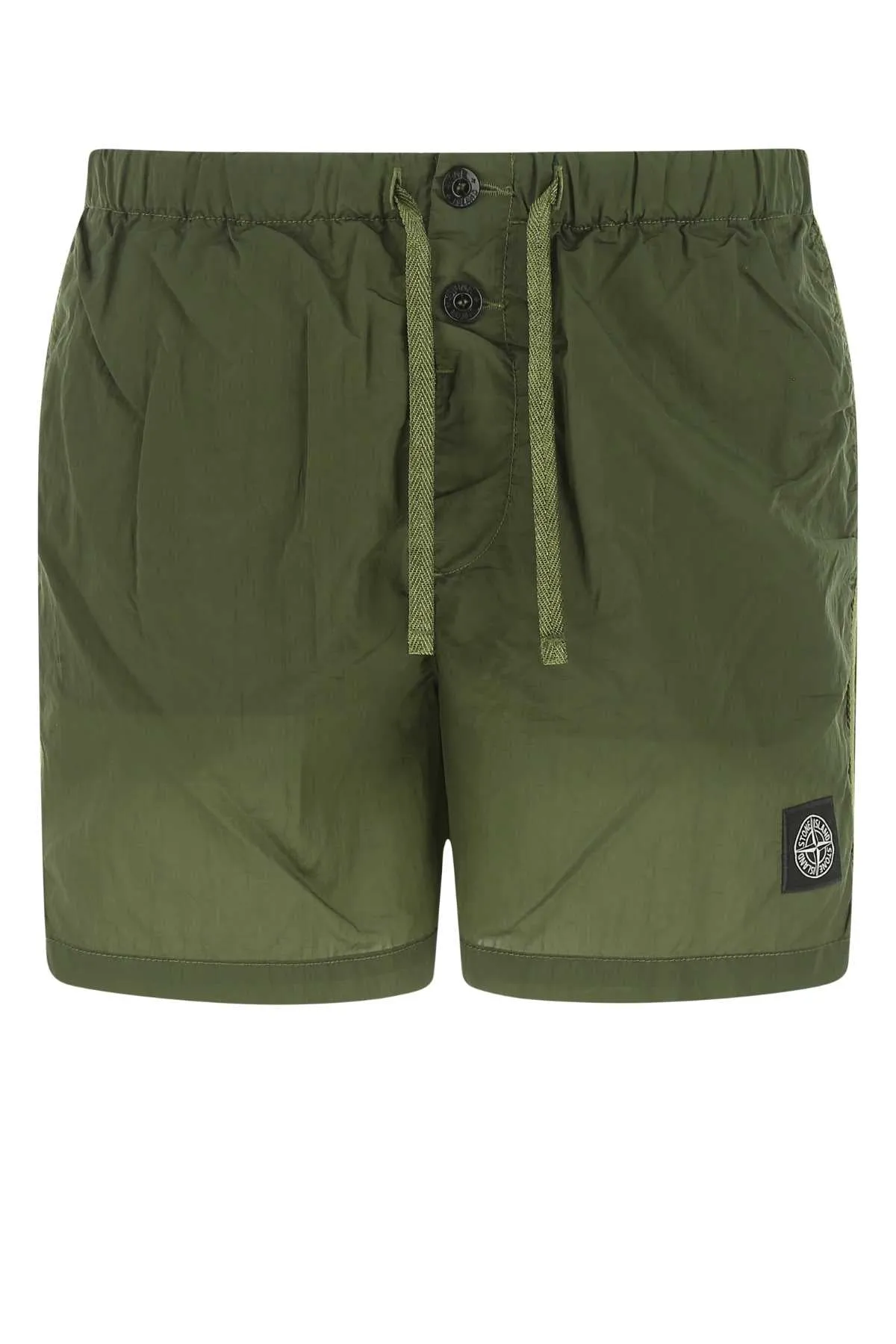 Stone Island Compass-Patch Drawstring Swim Shorts